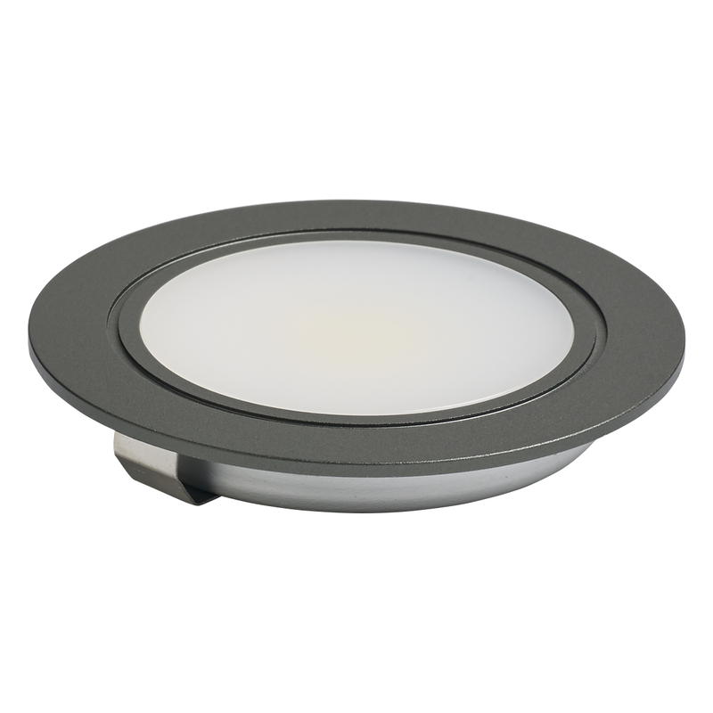 Anthracite COB LED cabinet downlight  - 6500k