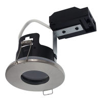 brushed nickel open back IP65 fire rated downlight