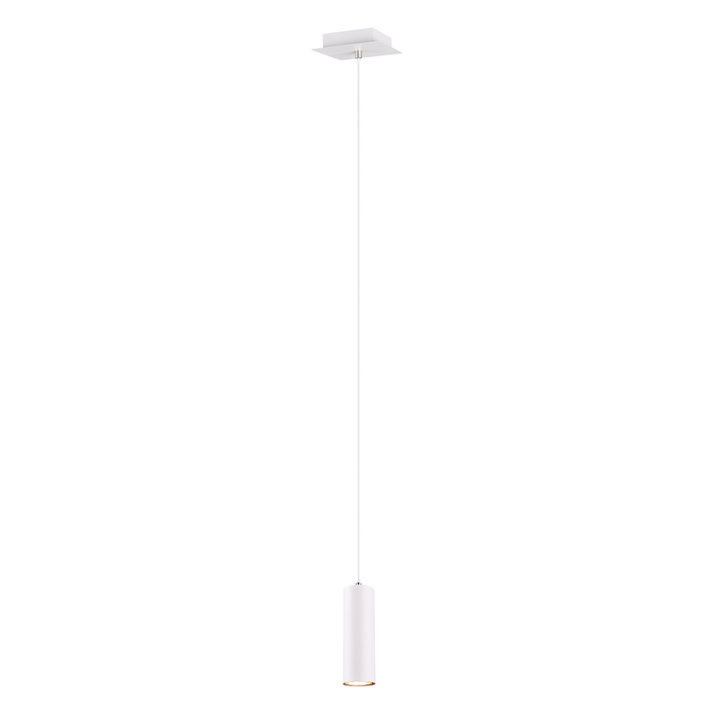 Single light pendant white finish