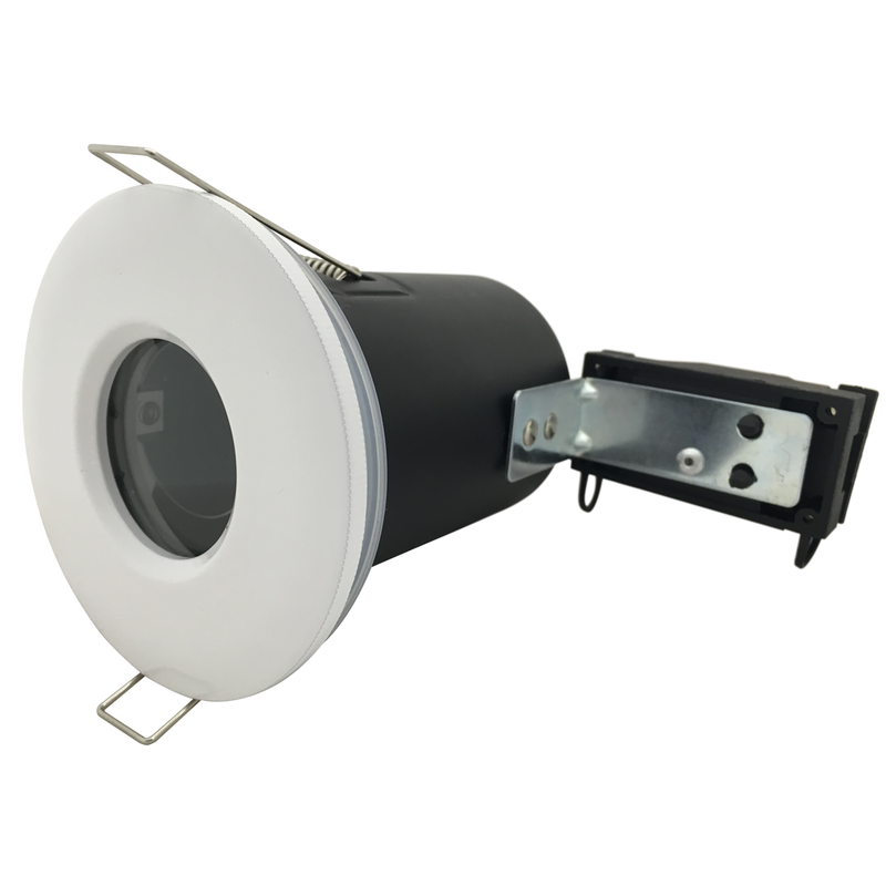 White IP65 fire rated downlight