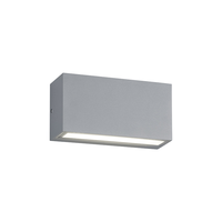 LED up & down external wall light titanium finish