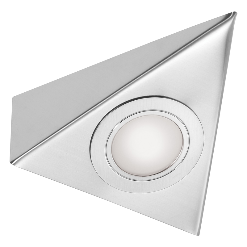 Triangle LED cabinet downlight brushed nickel - 3000k