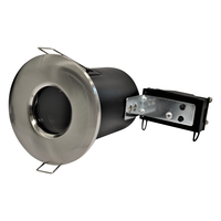 Brushed nickel IP65 fire rated downlight