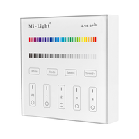 White RGB & RGB+Single Colour RF wall panel remote 4 zone - Battery powered