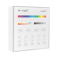 White RGB+CT RF wall panel remote 4 zone - Battery powered